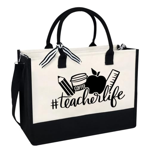 60% Off Teacher Appreciation Canvas Tote Bag - Image 1