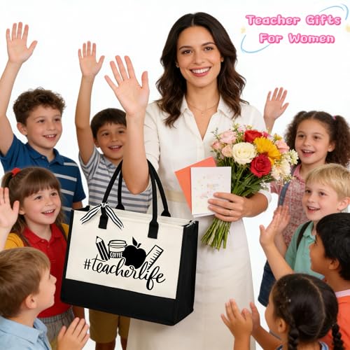 60% Off Teacher Appreciation Canvas Tote Bag - Image 2