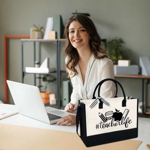 60% Off Teacher Appreciation Canvas Tote Bag - Image 3