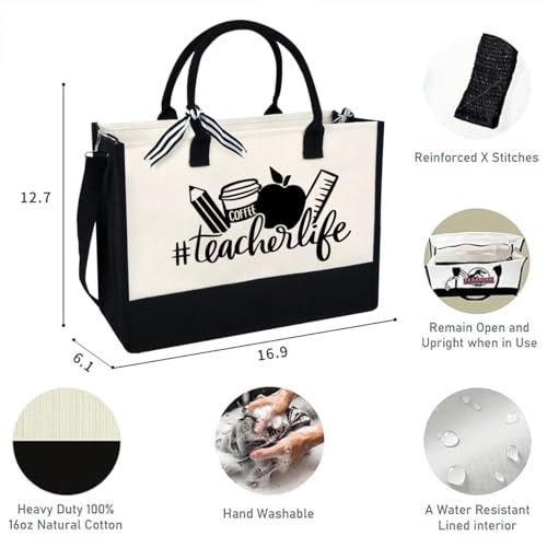 60% Off Teacher Appreciation Canvas Tote Bag - Image 4