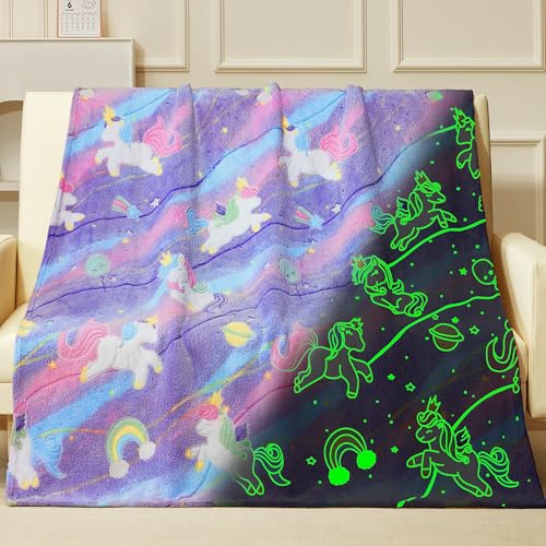 50% Off Unicorn Glow Blanket – Magical Gift for Girls - Image 1