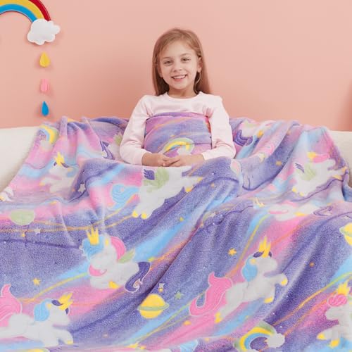 50% Off Unicorn Glow Blanket – Magical Gift for Girls - Image 2
