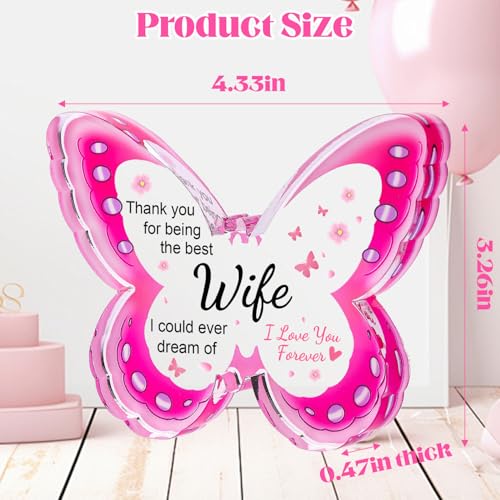 62% Off Acrylic Butterfly Plaque Gift for Wife - Image 5