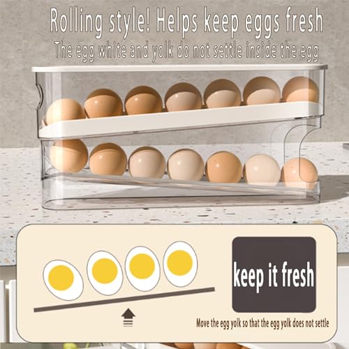51% Off WACOI Auto Rolling Fridge Egg Organizer - Image 3