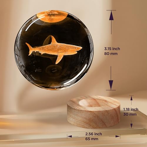 50% Off 3D Shark Crystal Ball Night Light with Remote - Image 4