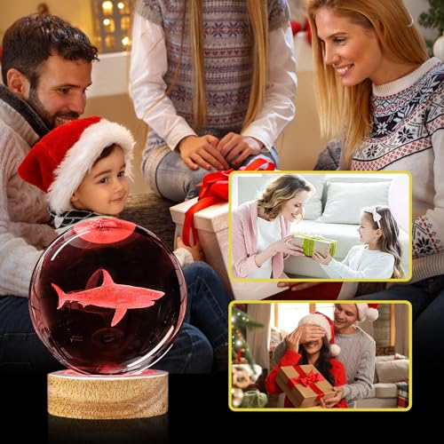 50% Off 3D Shark Crystal Ball Night Light with Remote - Image 7