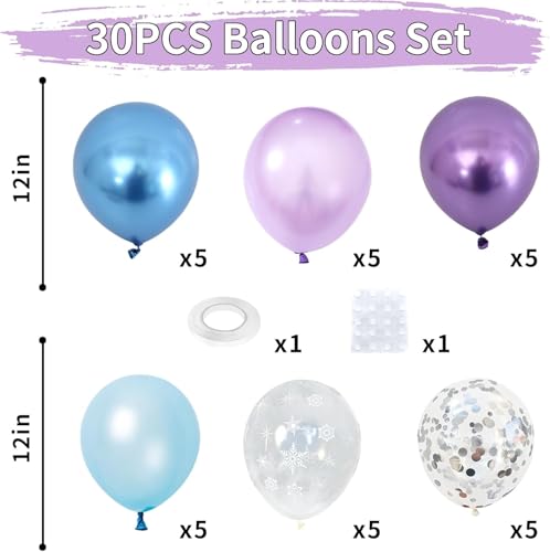 50% Off Dagelar Snow Balloons Set - 30 Piece Party Decor - Image 2
