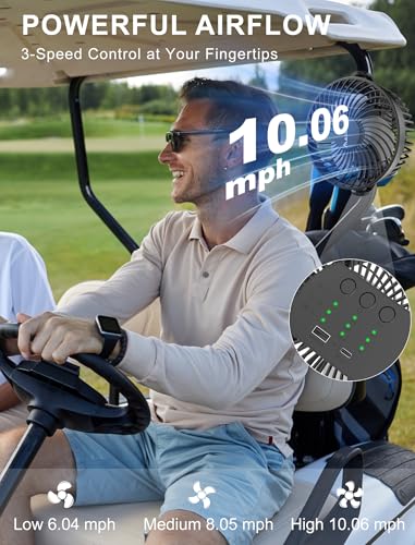 50% Off Magnetic Golf Cart Fan with 12000mAh Battery - Image 3
