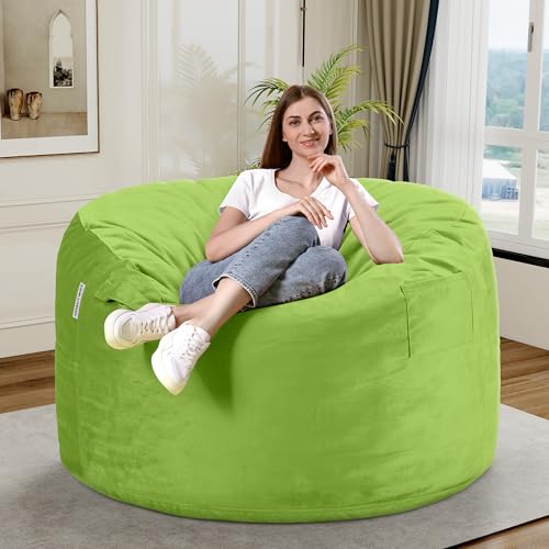 54% Off HABUTWAY 3Ft Velvet Bean Bag Chair with Memory Foam - Image 2