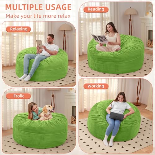 54% Off HABUTWAY 3Ft Velvet Bean Bag Chair with Memory Foam - Image 5