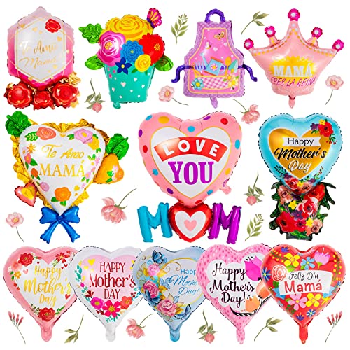 30% Off 12 Pcs Mother's Day Foil Balloons - Image 1
