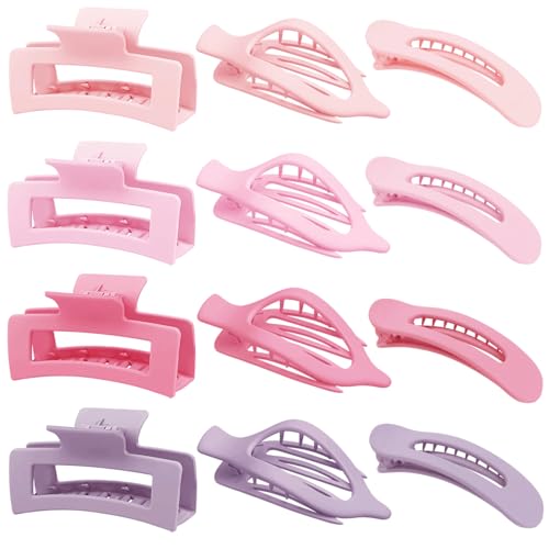 50% Off: 12-Pack Matte Flat Hair Clips for Women - Image 1