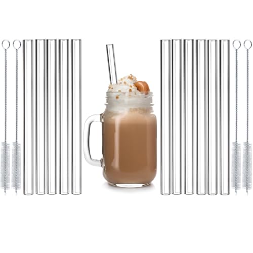 6-inch Glass Straws Set: Save with Coupon + Eco-Friendly - Image 1