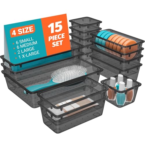 33% Off SpaceHacks 15-Piece Clear Drawer Organizer Set - Image 1