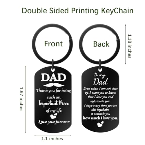 50% Off Dad Keychain - Heartfelt Gift from Daughter/Son - Image 2