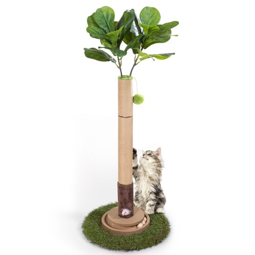 50% Off Cat Scratching Post with Interactive Toy - Image 1