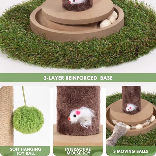 50% Off Cat Scratching Post with Interactive Toy - Image 4