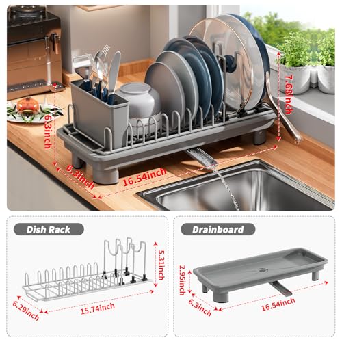20% Off: SanDream Portable Dish Drying Rack for Small Kitchens - Image 3