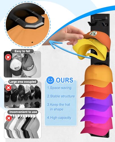 55% Off HINIHAO Hat Organizer 2-Pack – Holds 18 Caps - Image 3