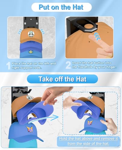 55% Off HINIHAO Hat Organizer 2-Pack – Holds 18 Caps - Image 6