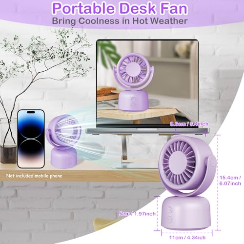 50% Off Decute Small Quiet Desktop Fan with Auto Rotate - Image 2