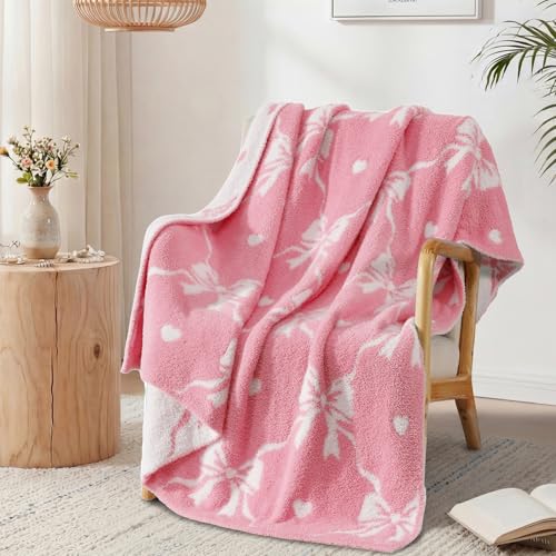 42% Off WRENSONGE Pink Diamond Bowknot Throw Blanket - Image 1