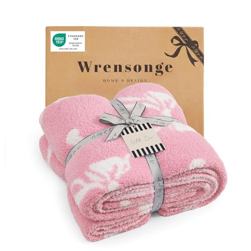 42% Off WRENSONGE Pink Diamond Bowknot Throw Blanket - Image 2