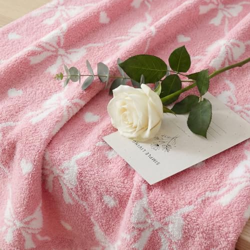 42% Off WRENSONGE Pink Diamond Bowknot Throw Blanket - Image 4