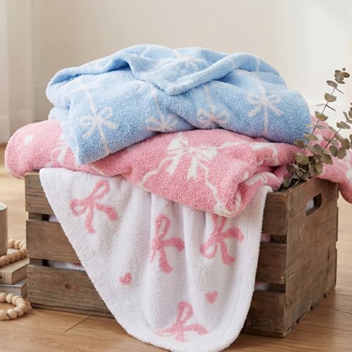 42% Off WRENSONGE Pink Diamond Bowknot Throw Blanket - Image 7
