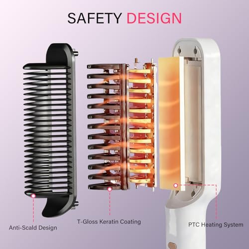 50% Off Hair Straightener Brush with Built-In Comb - Image 5