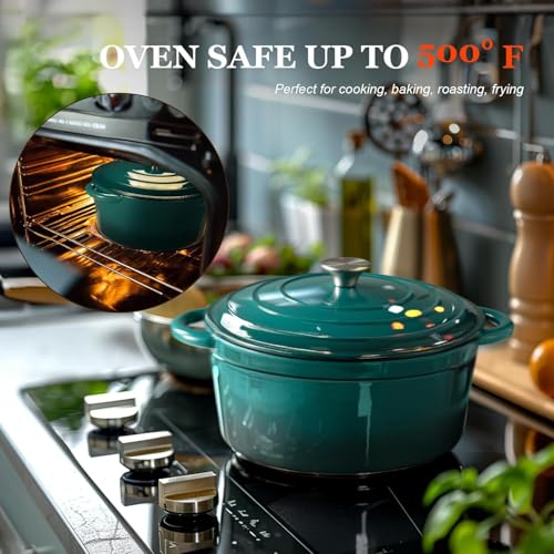 43% Off Overmont 5.5QT Enameled Cast Iron Dutch Oven - Image 6