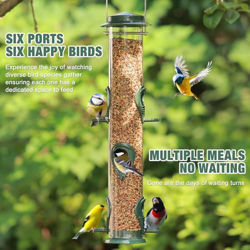 6-Port Metal Bird Feeder for Wild Birds - $19.14 - Image 5
