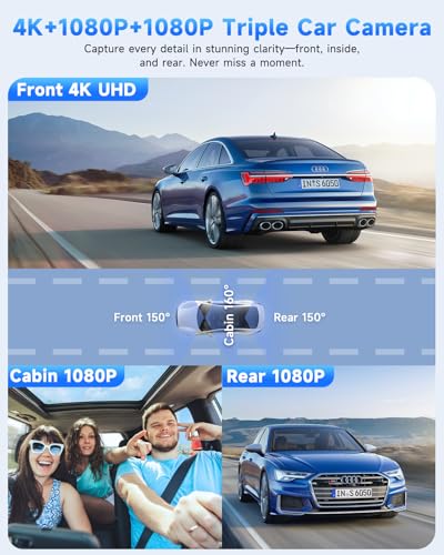 SARMERT 4K 3-Channel Dash Cam at 30% Off - Image 2