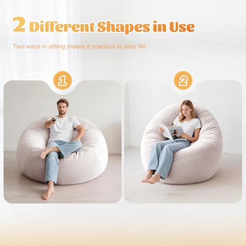 39.99 Homguava 5FT Bean Bag Chair for Adults - Image 5