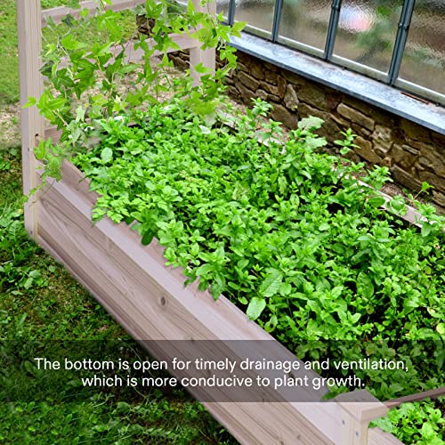 50% Off VIVOSUN Wooden Raised Garden Bed with Trellis - Image 2