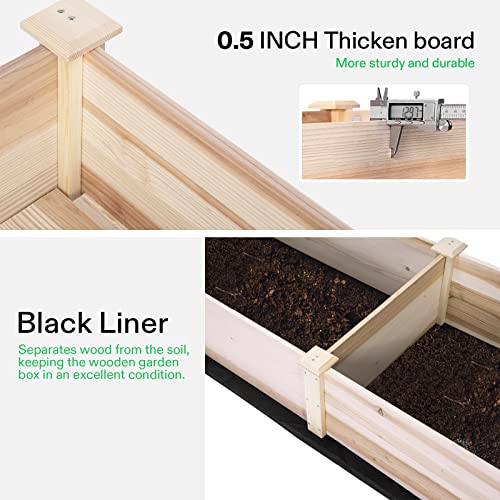50% Off VIVOSUN Wooden Raised Garden Bed with Trellis - Image 6