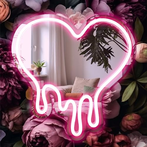 10% Off DECANIT Heart Neon Sign Mirrored Decor - Image 1
