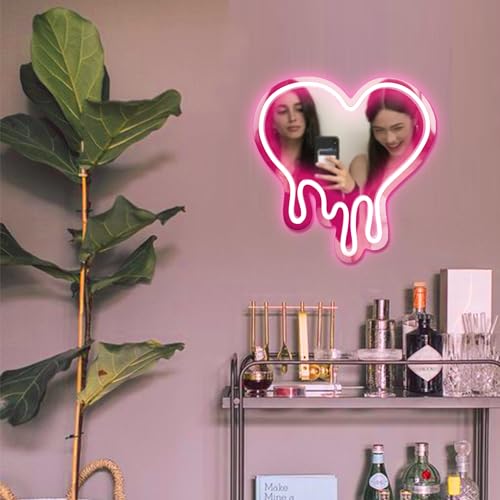 10% Off DECANIT Heart Neon Sign Mirrored Decor - Image 6