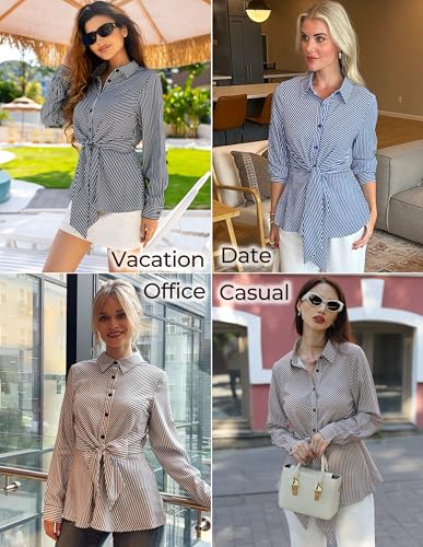 Save 46% on GRACE KARIN Striped Peplum Blouse - Image 2