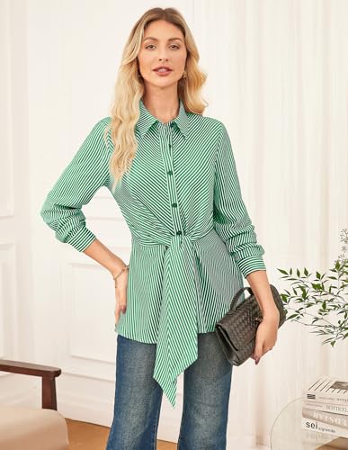 Save 46% on GRACE KARIN Striped Peplum Blouse - Image 3