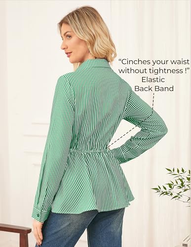Save 46% on GRACE KARIN Striped Peplum Blouse - Image 6