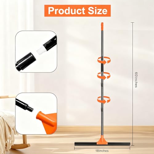 23% Off Heavy Duty Floor Squeegee with 18-Inch Rubber Blade - Image 2