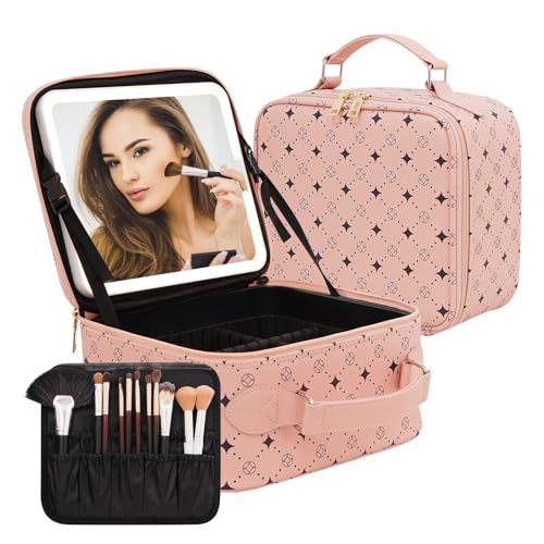 50% Off Travel Makeup Bag with 360° LED Mirror - Image 1