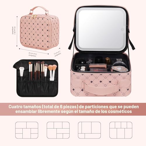 50% Off Travel Makeup Bag with 360° LED Mirror - Image 3