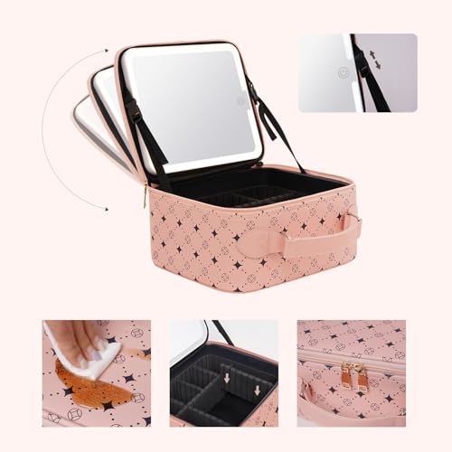 50% Off Travel Makeup Bag with 360° LED Mirror - Image 5