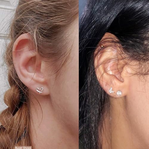 Heart Stud Earrings Set – 6 Pairs, Hypoallergenic, Now $15.98 - Image 2