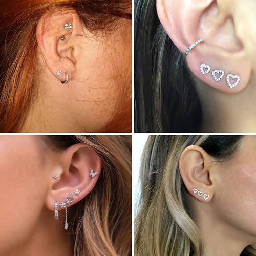 Heart Stud Earrings Set – 6 Pairs, Hypoallergenic, Now $15.98 - Image 3