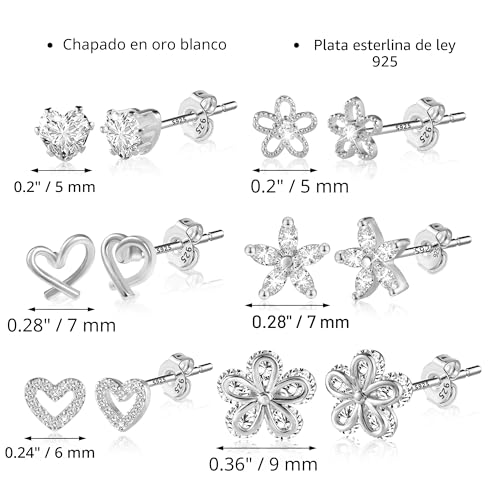 Heart Stud Earrings Set – 6 Pairs, Hypoallergenic, Now $15.98 - Image 4