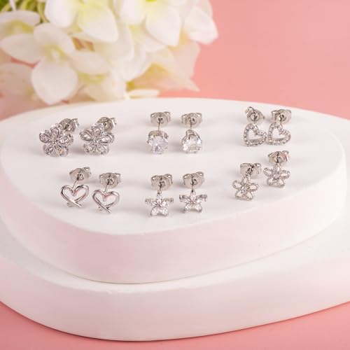 Heart Stud Earrings Set – 6 Pairs, Hypoallergenic, Now $15.98 - Image 5
