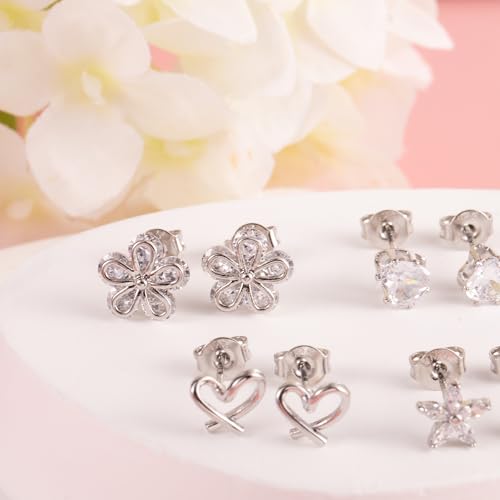 Heart Stud Earrings Set – 6 Pairs, Hypoallergenic, Now $15.98 - Image 6